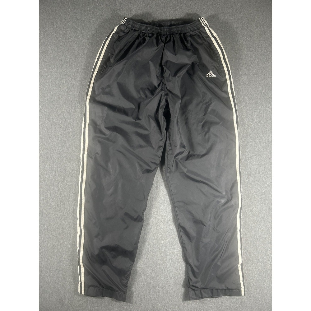 Vintage Adidas Adibreak Snap‎ Button Track Pants Black XL